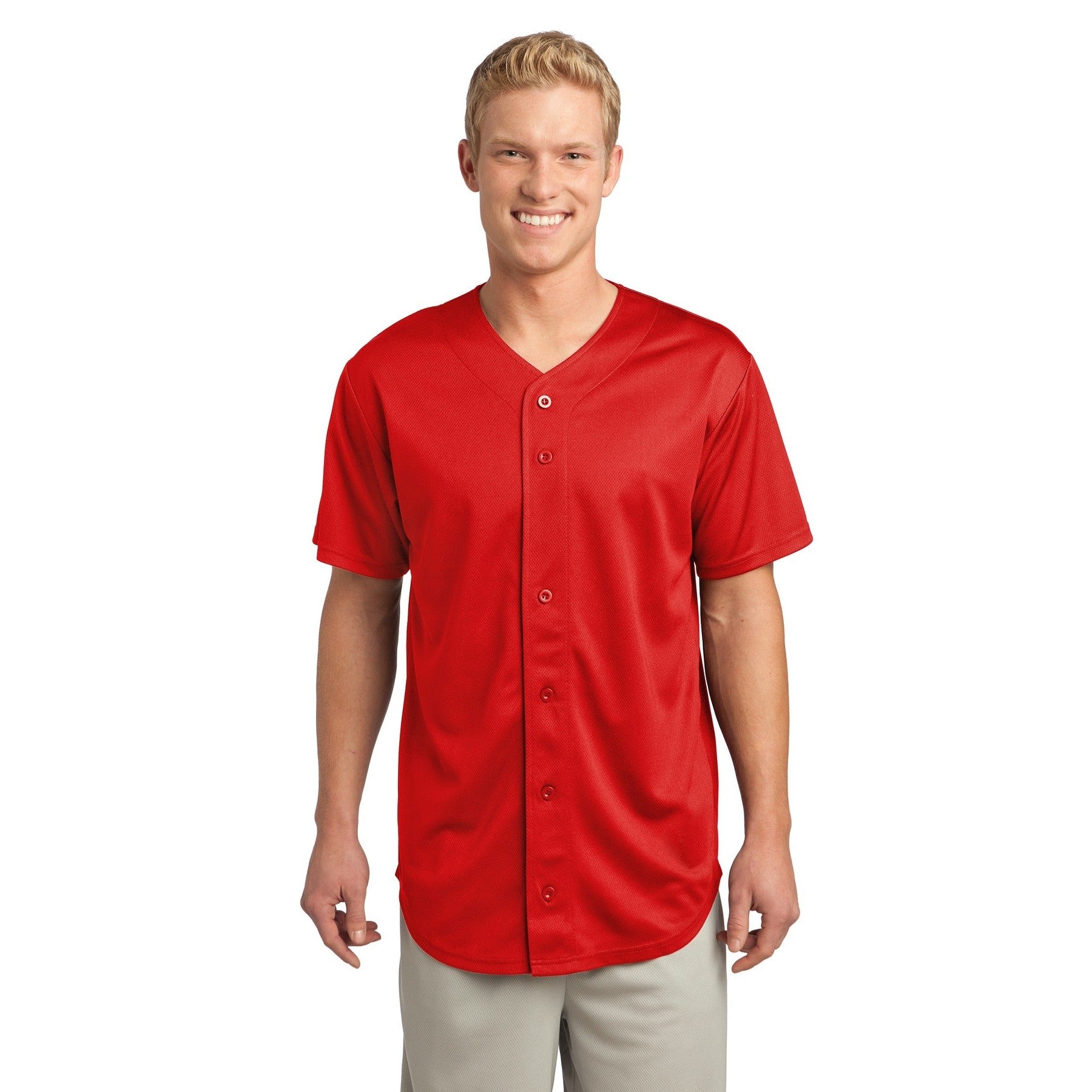 Sport-Tek-Sport-Tek® PosiCharge® Tough Mesh Full-Button Jersey. ST220-MedTech-6